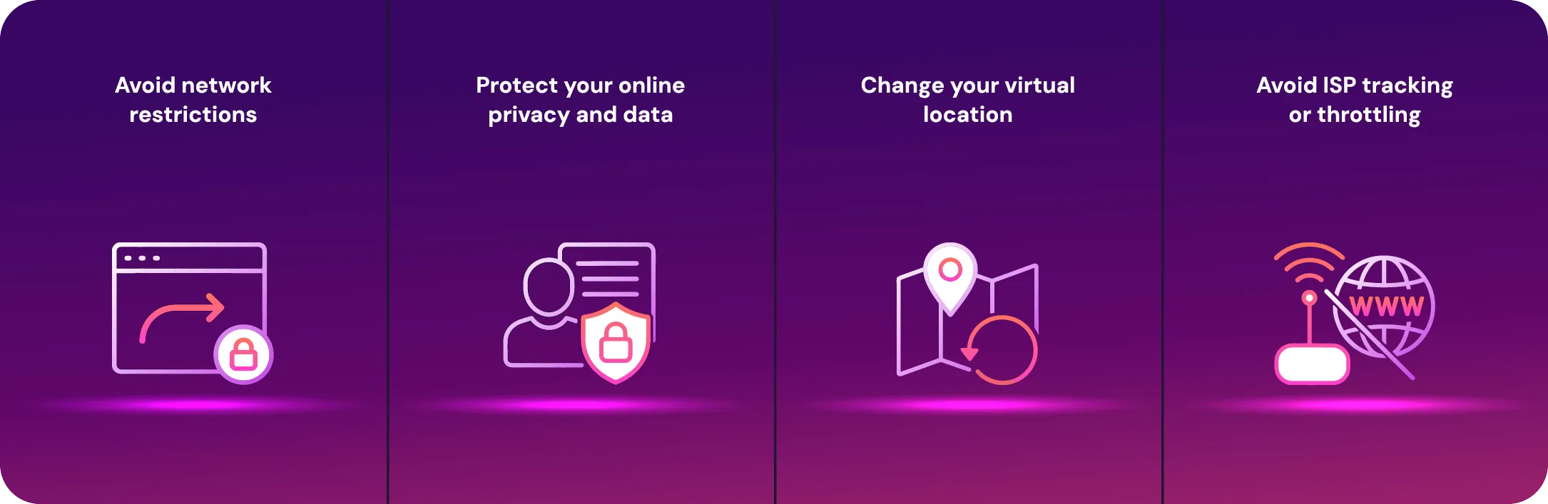 Illustration showing different reasons why you need Mysterium VPN for Tinder